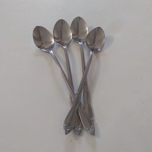 Regina Iced teaspoon vintage flatware set of 4